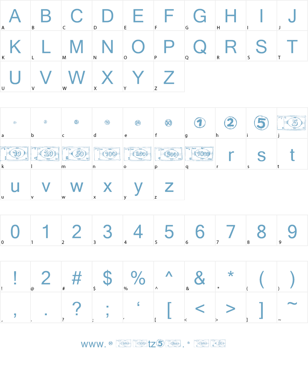 Mo Money Font Character